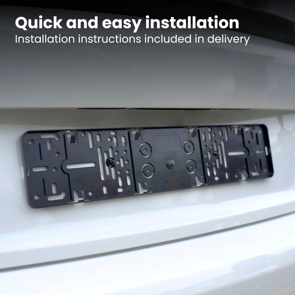 PLEXICLICK®PRO frameless number plate holder in black – image 4