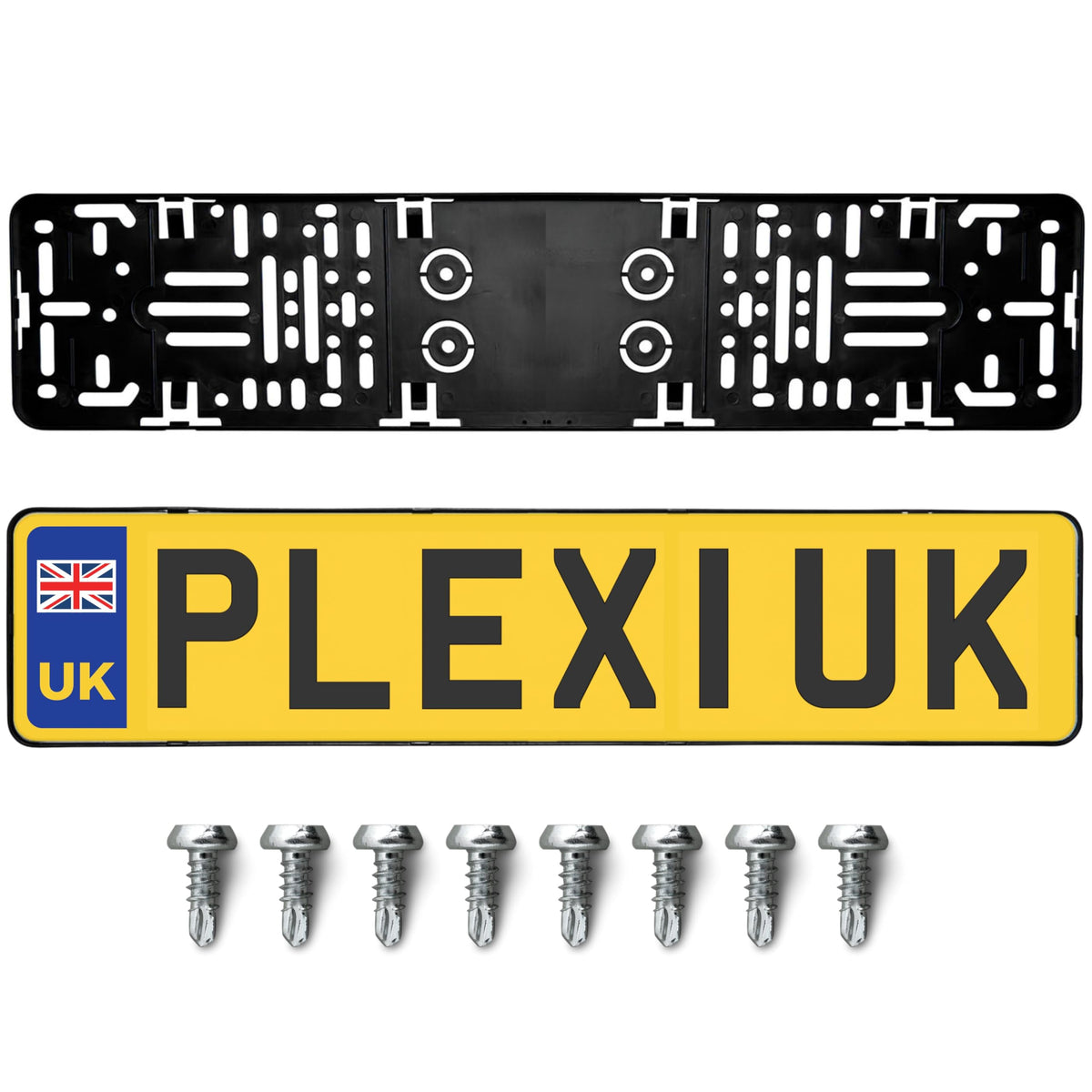PLEXICLICK®PRO frameless number plate holder in black