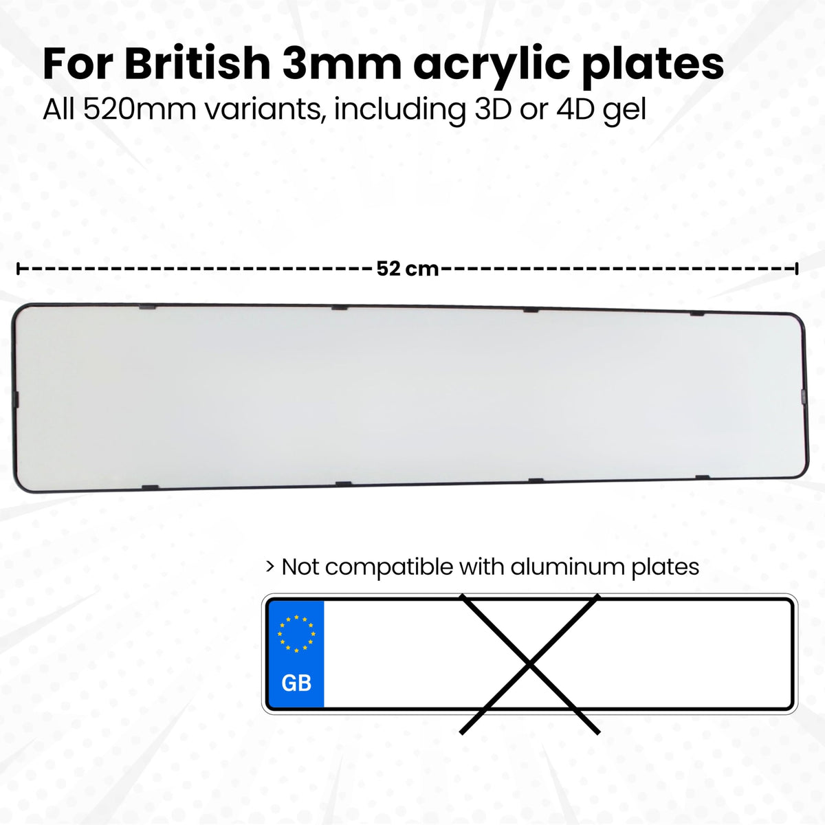 PLEXICLICK®PRO frameless number plate holder in black – image 6